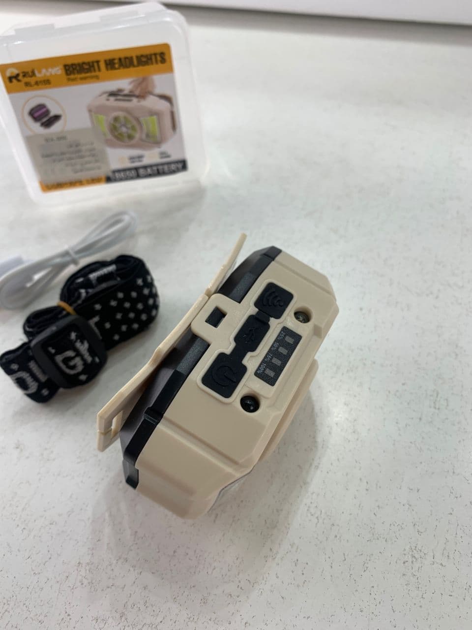 Lampe frontale LED COB à induction Rechargeable par USB 5 Modes – مصباح رأس قابل للشحن - Camping et Randonnée - صورة حقيقية 8