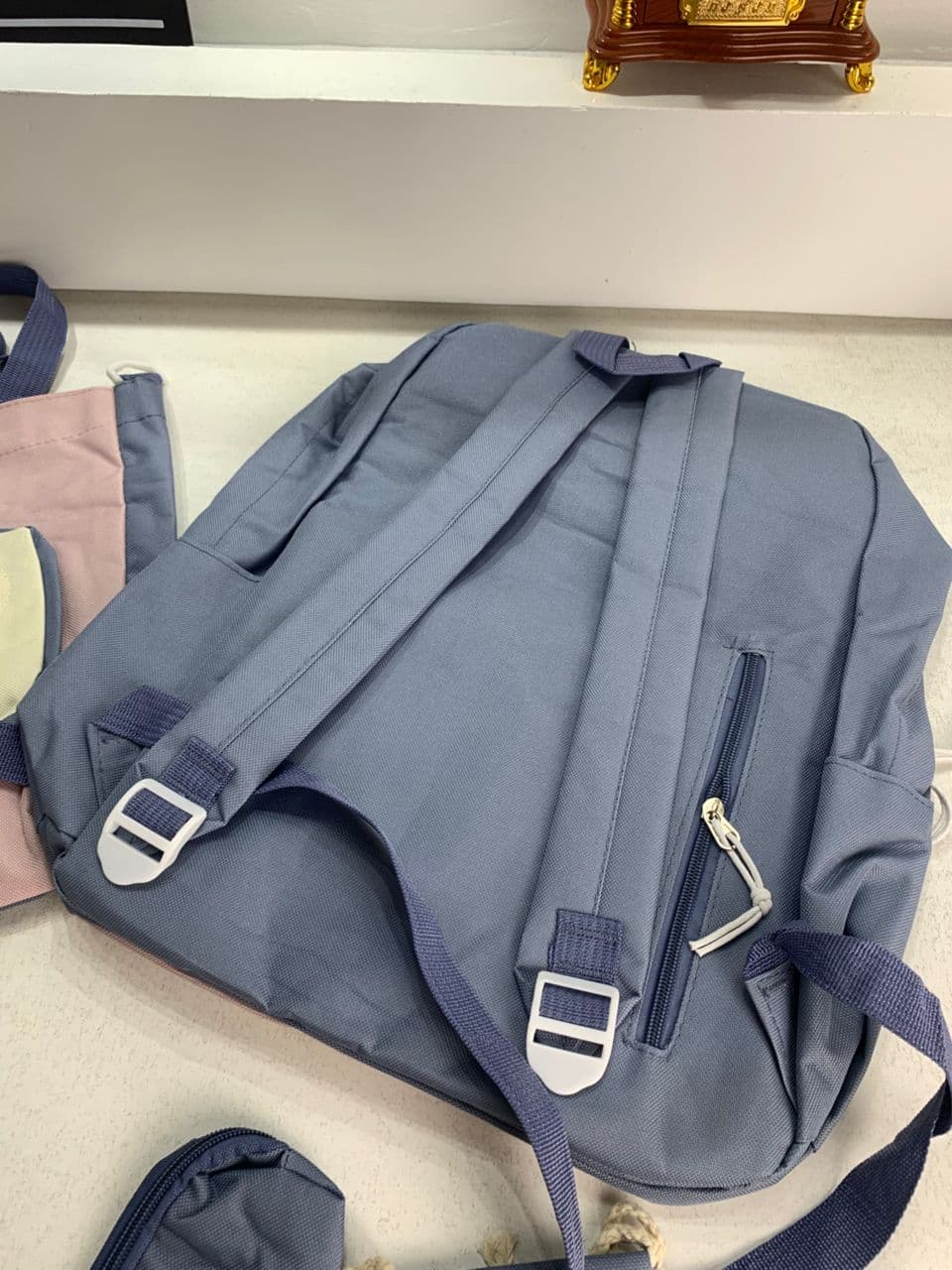 Ensemble de sacs d’école Kawai pour adolescents 5Pcs Guiyu V2 Bleu – محفظة 5 قطع كاواي أزرق - Sac à dos et Mode - صورة حقيقية 6
