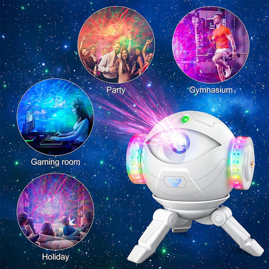 Projecteur Galaxie Astronaute éclairage étoilé réglable à 360° avec télécommande – جهاز عرض نجوم ومكبر صوت - Électronique - صورة 3