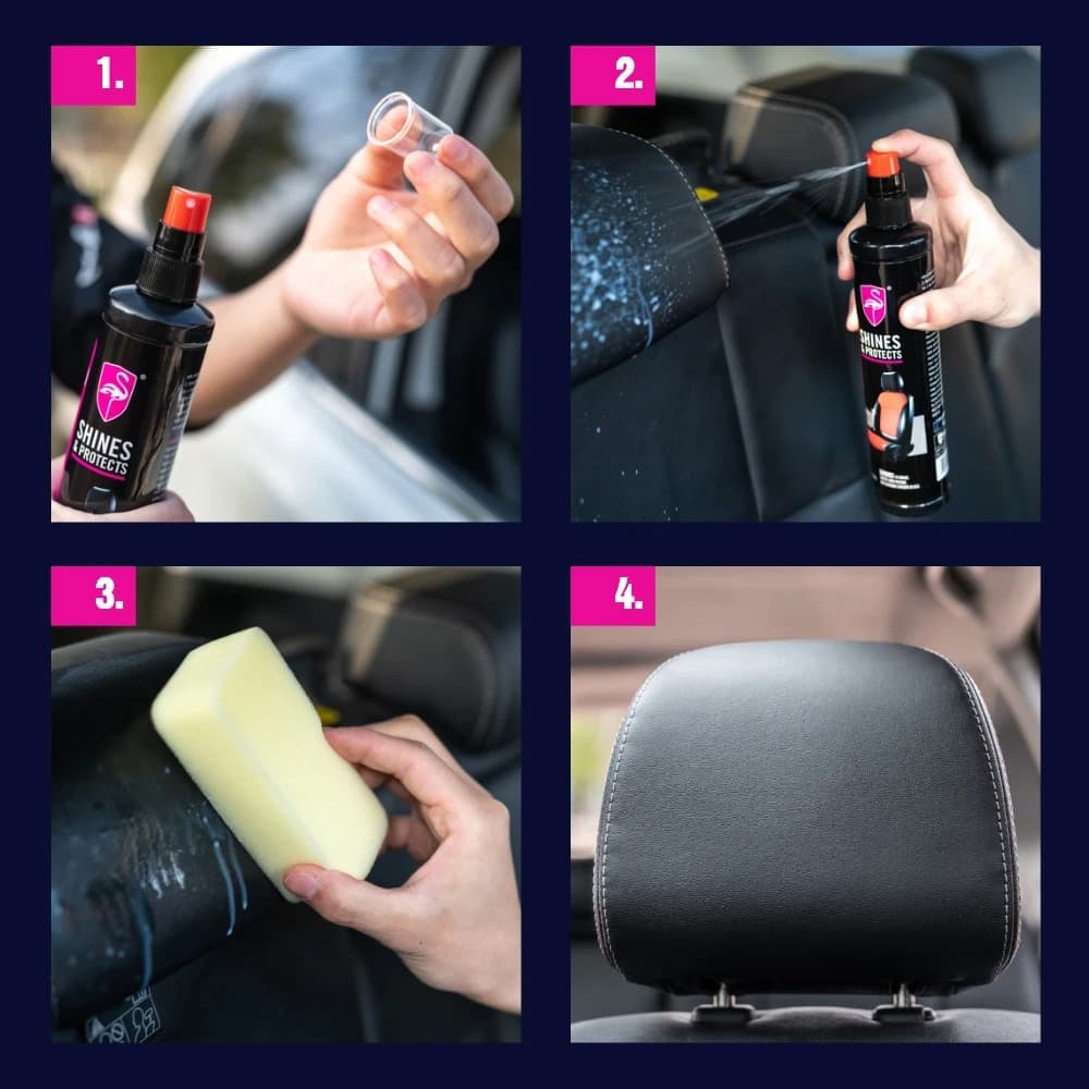 FLAMINGO Brillance ET Protection Intérieure pour Voitures 295 ml – منظف مقاعد الجلدية للسيارات - Accessoires Auto/Moto - صورة 6