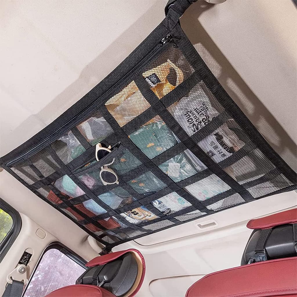 Filet de Rangement pour Toit Voiture Intérieur – منظم أغراض في سقف السيارة - Accessoires Auto/Moto - صورة 3