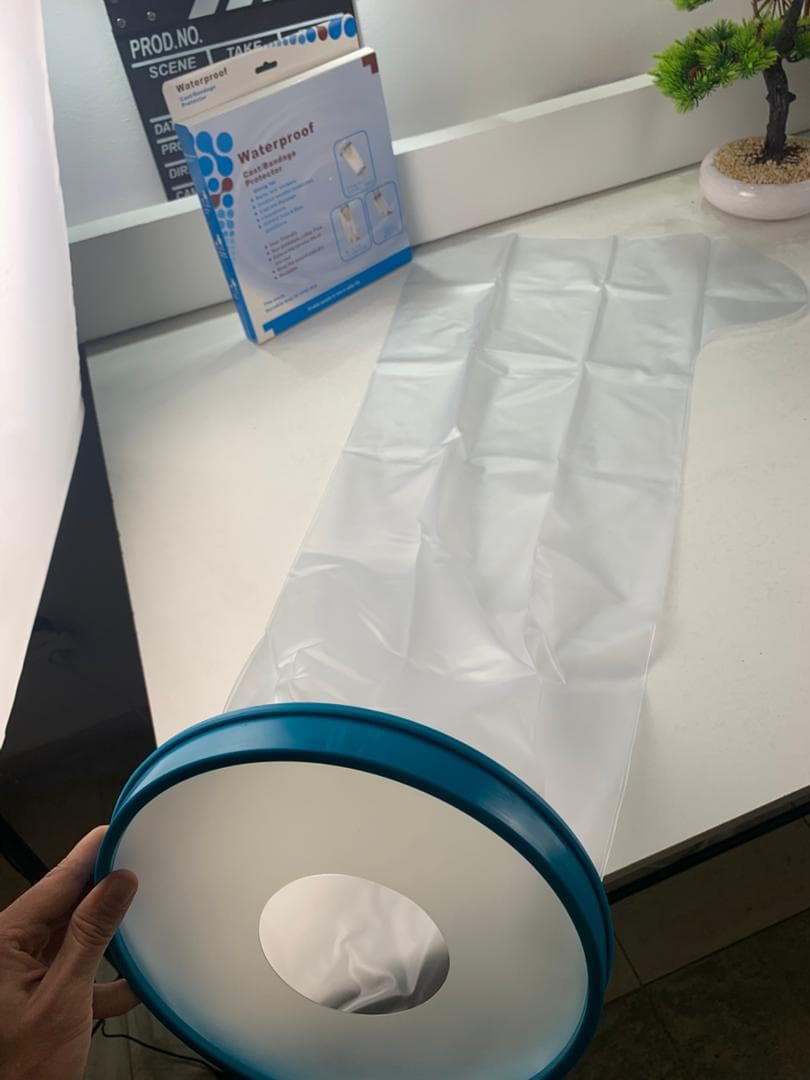 Housse de plâtre imperméable pour la douche, protection pour jambe adulte – غطاء عازل للمياه للرجل المكسورة كاملة - Divers - صورة حقيقية 8