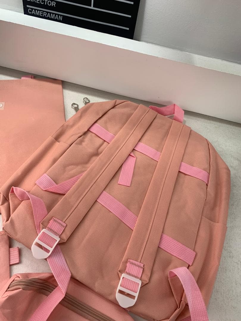 Ensemble de sacs d’école Kawai pour adolescents 4Pcs V3 CLBD Rose – محفظة 4 قطع كاواي وردي - Sac à dos et Mode - صورة حقيقية 6