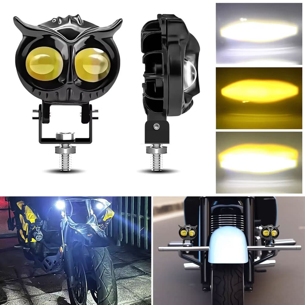 Lumière de hibou antibrouillard LED pour la moto 1Pcs – مصباح دراجات نارية عالي السطوع - Accessoires Auto/Moto - صورة 1