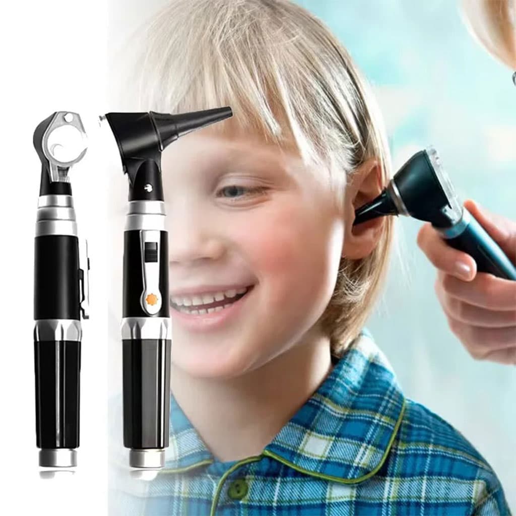 Otoscope 3X avec LED loupe de contrôle d’oreille portable avec 8 capuchons – جهاز فحص الأذن - Soins et Beauté - صورة 2