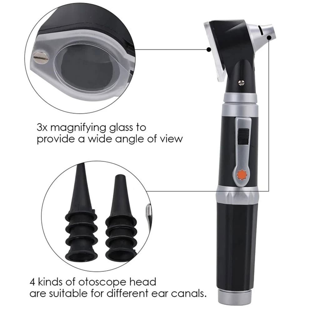Otoscope 3X avec LED loupe de contrôle d’oreille portable avec 8 capuchons – جهاز فحص الأذن - Soins et Beauté - صورة 6
