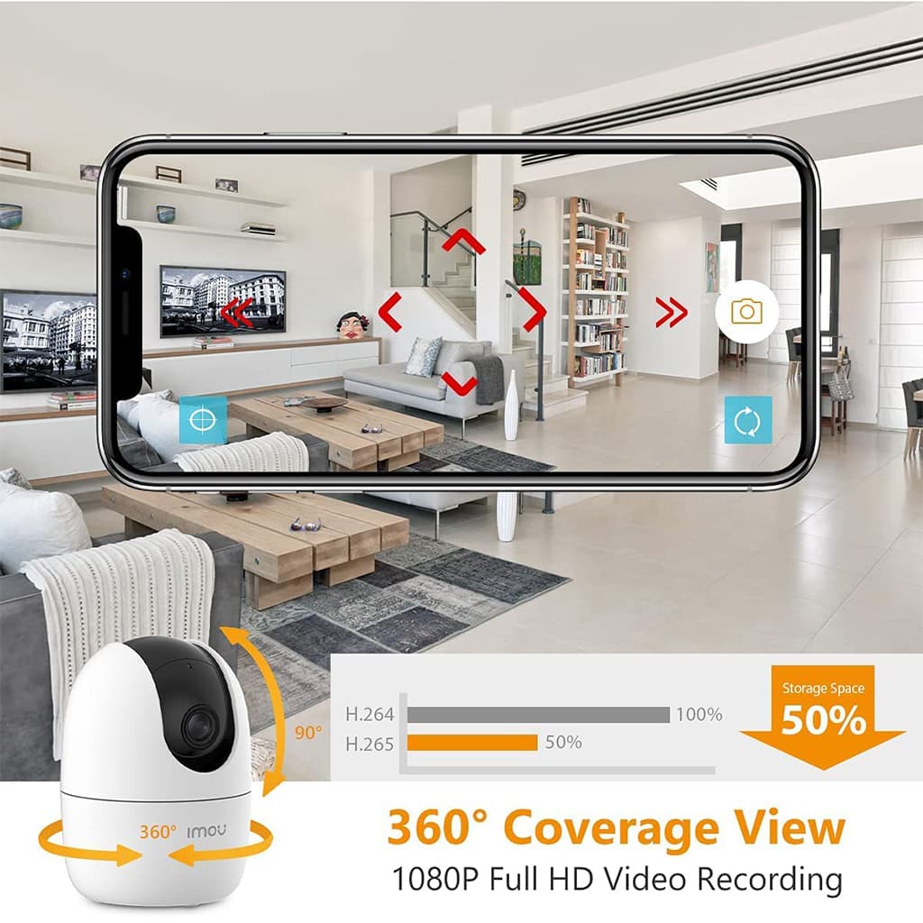 Caméra IMOU Ranger 2 3MP 2K avec fonction panoramique et inclinaison pour une couverture à 360° – كاميرة مراقبة ذكية - Maternité - صورة 4