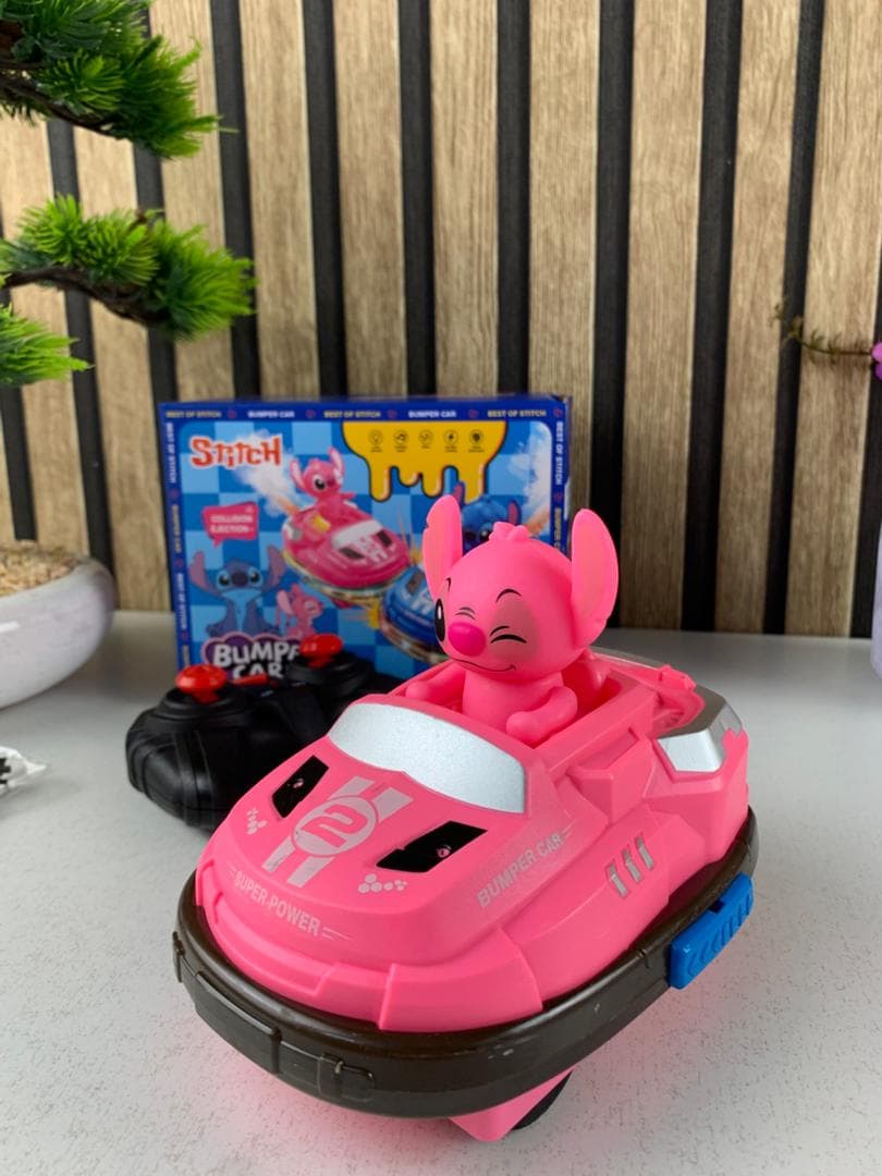 Voiture Télécommandée Stitch Bumper Car Rechargeable 2Pcs pour Enfants – لعبة سيارات اللاسلكية للأطفال ستيتش - Maternité - صورة حقيقية 10