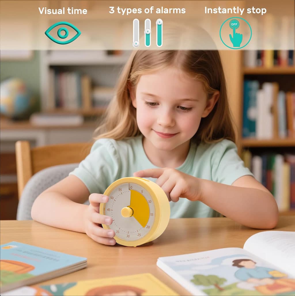 Minuteur visuel 60 minutes outil de gestion du temps multifonctions - Cuisine - صورة 2