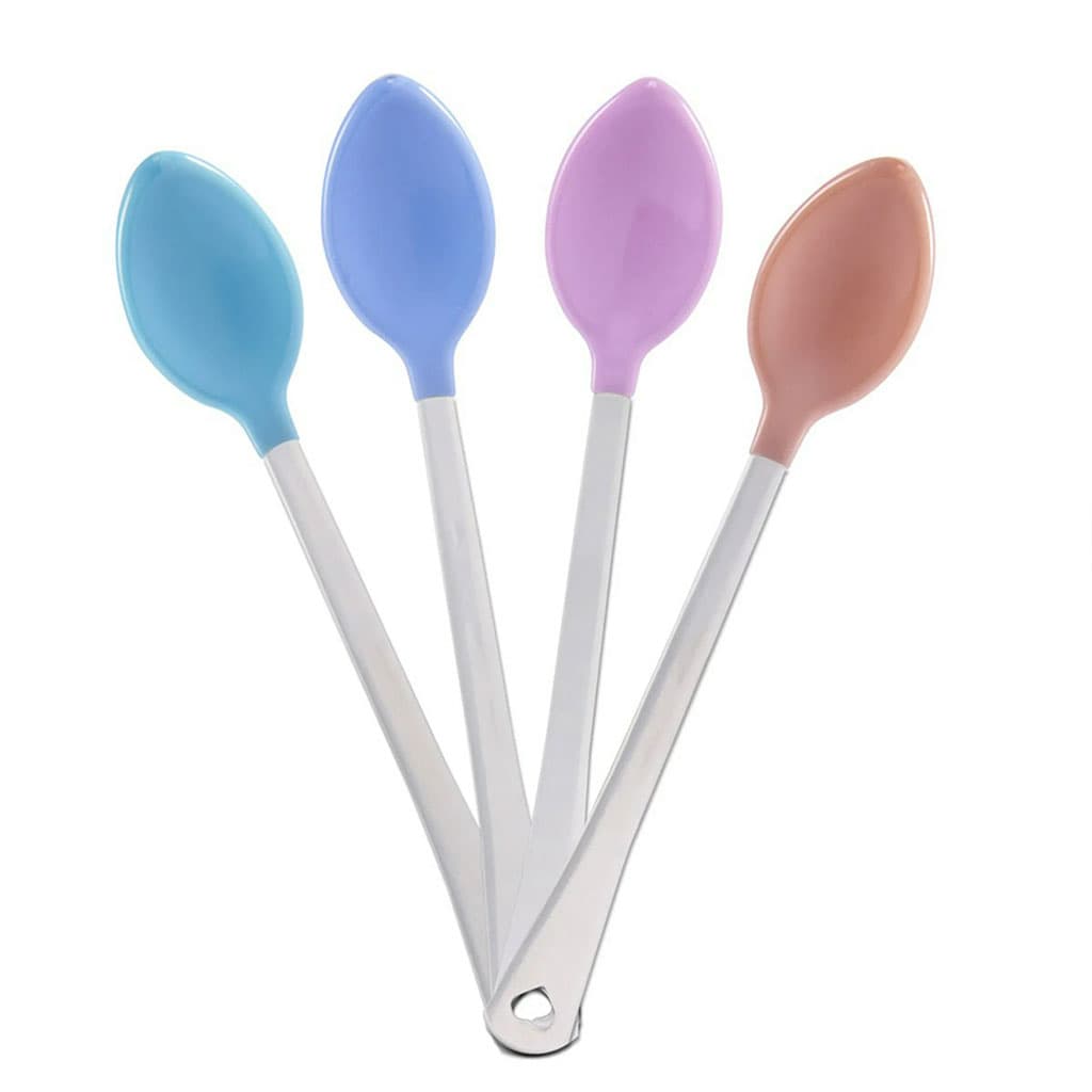 Pack 4Pcs Cuillère Bébé White Hot Thermosensible – طقم ملاعق لتغذية الأطفال مستشعرة للحرارة - Maternité - صورة 4