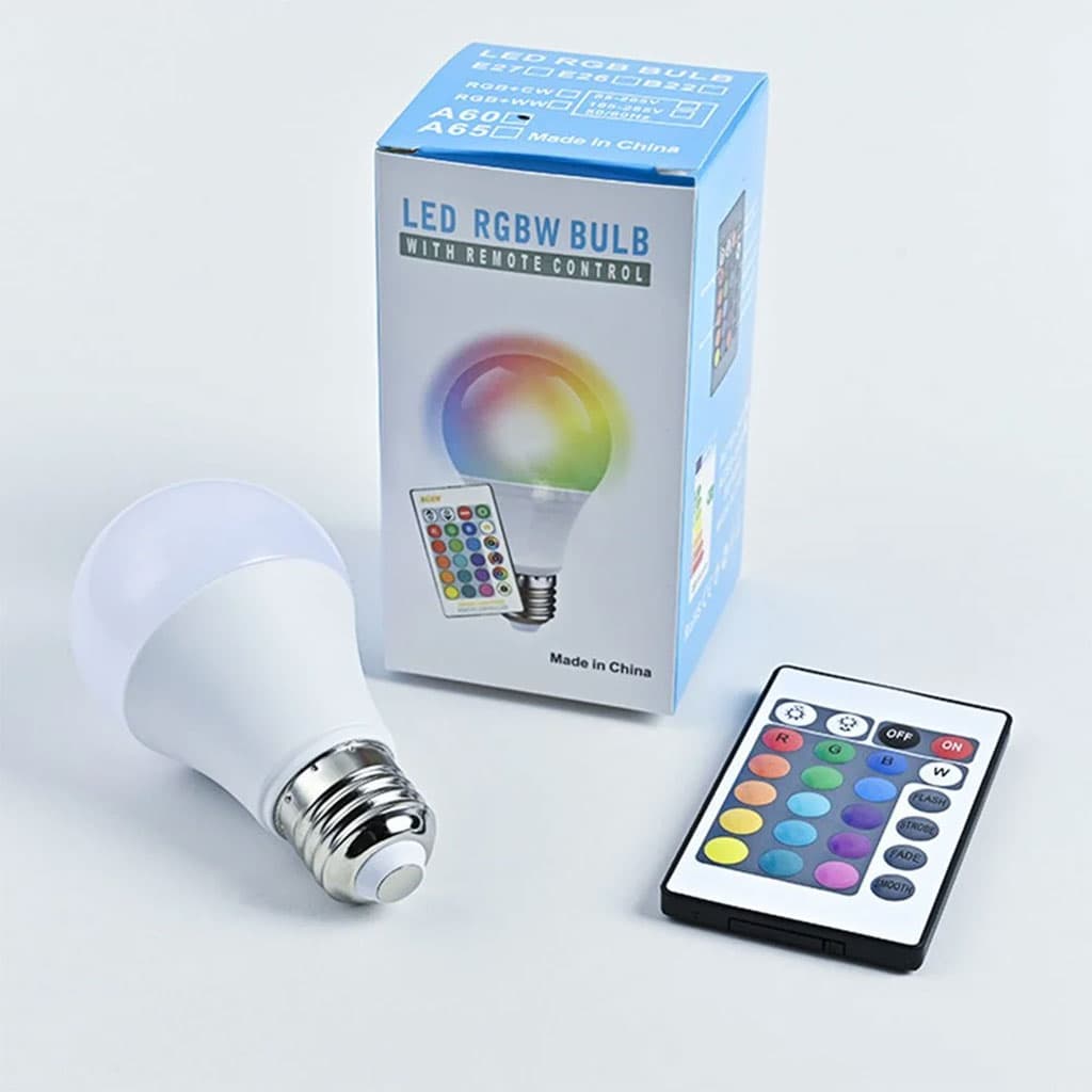 Ampoule LED RGBW E27 à intensité variable 16 couleurs – مصباح بأضواء ملونة - Électronique - صورة 6