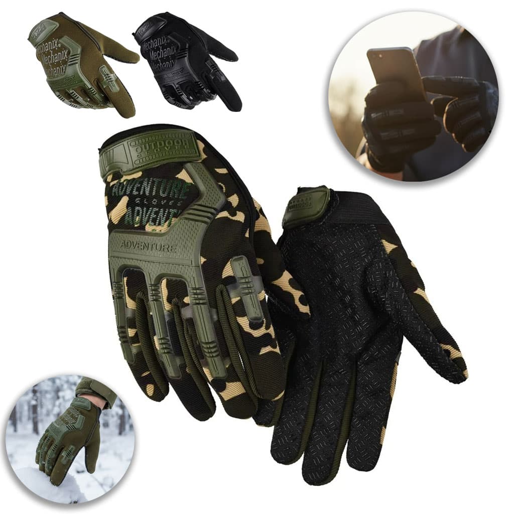 PACK Casque Moto avec Lunettes Amovibles + Gants Anti-dérapants avec conception d’amortissement - Accessoires Auto/Moto - صورة 6