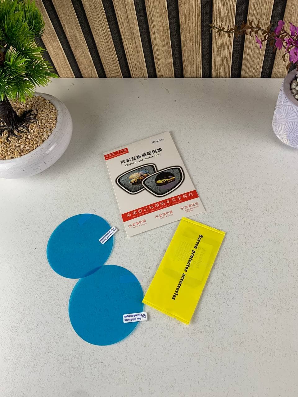Film de Rétroviseur étanche Anti-Buée pour Voitures 2Pcs – ملصقات مرآة جانبية للسيارة - Accessoires Auto/Moto - صورة حقيقية 9