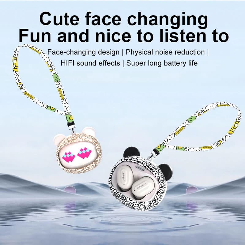 Écouteurs sans fil Modio Q11 BT5.3 avec design cute et coques interchangeables – سماعات لاسلكية جودة أصلية - Électronique - صورة 4