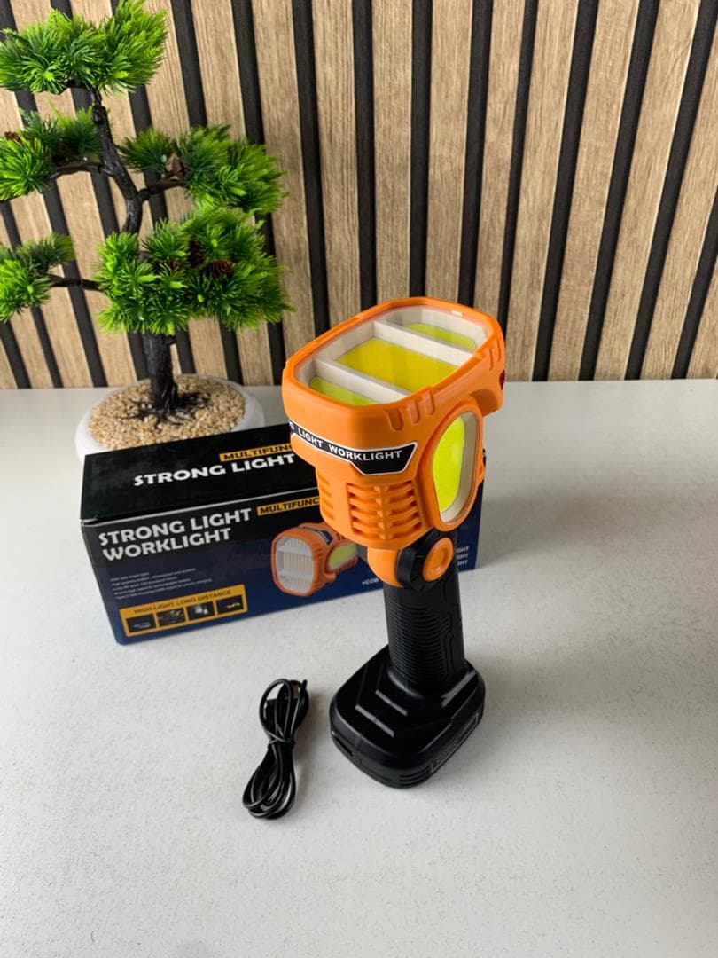 Lampe torche LED Rechargeable USB avec COB Lumière d’urgence – مصباح عالي السطوع - Camping et Randonnée - صورة حقيقية 7
