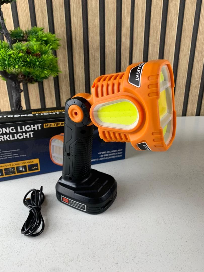 Lampe torche LED Rechargeable USB avec COB Lumière d’urgence – مصباح عالي السطوع - Camping et Randonnée - صورة حقيقية 9