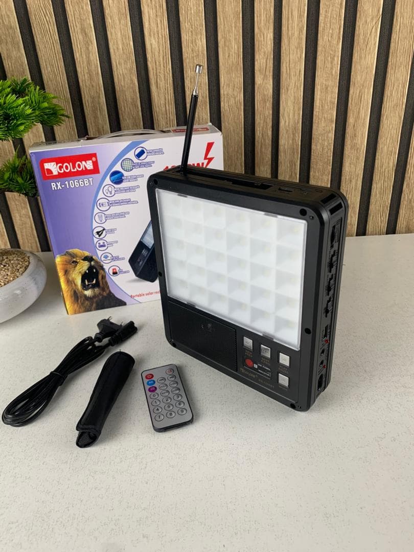 Kit d’Éclairage Solaire avec Haut Parleur Bluetooth RX-1066BT – طقم إنارة بالطاقة الشمسية - Camping et Randonnée - صورة حقيقية 6