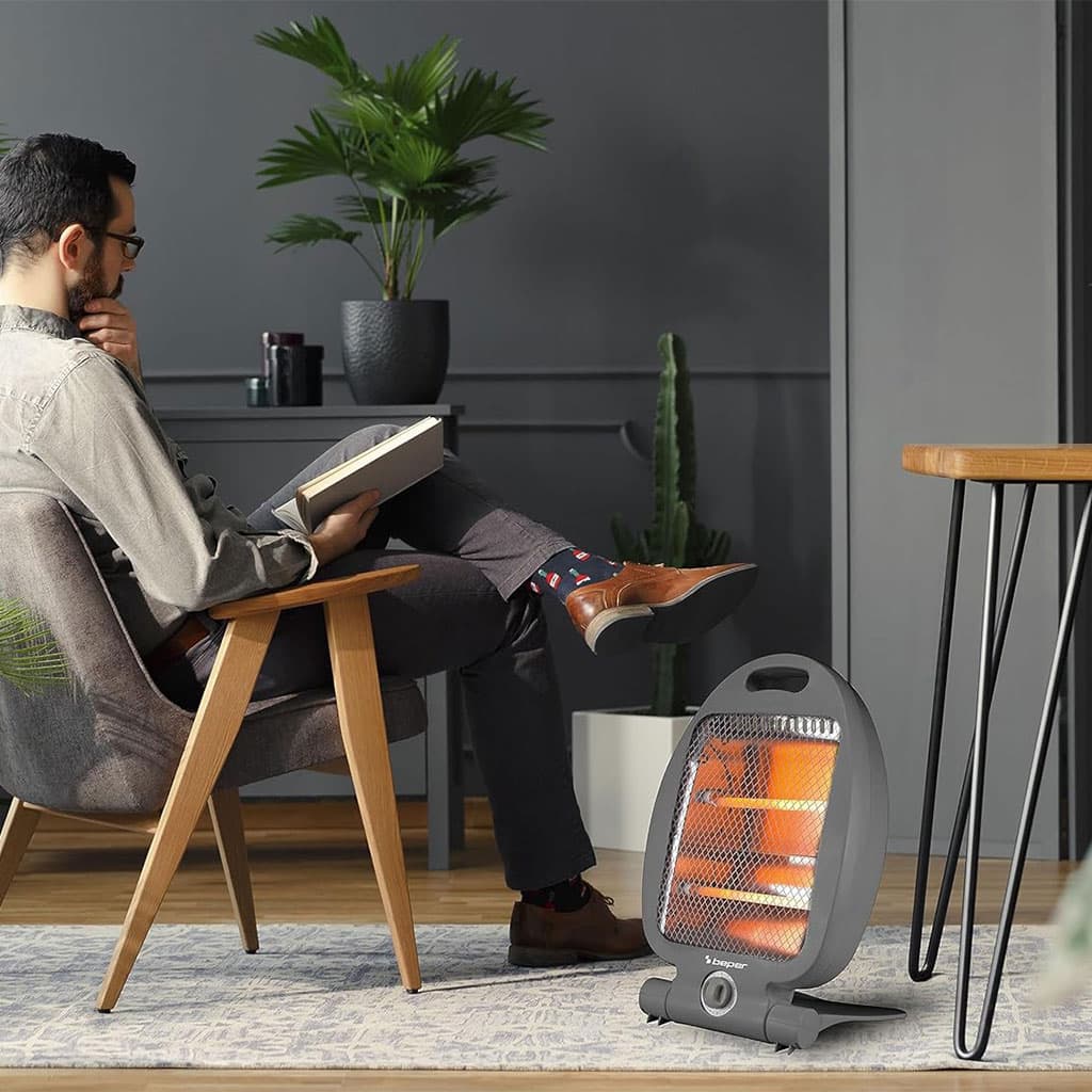 Chauffage à quartz 2 niveaux de chauffe de 800W avec Interrupteur de sécurité – مدفأة كهربائية - Produits de saison - صورة 4