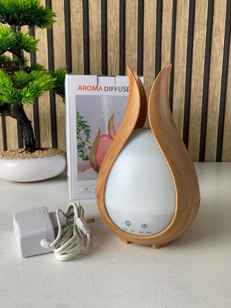 Humidificateur à Grain de Bois 200ml avec 7 Lumières de Couleur – معطر جو في الغرف - Décoration - صورة حقيقية 7