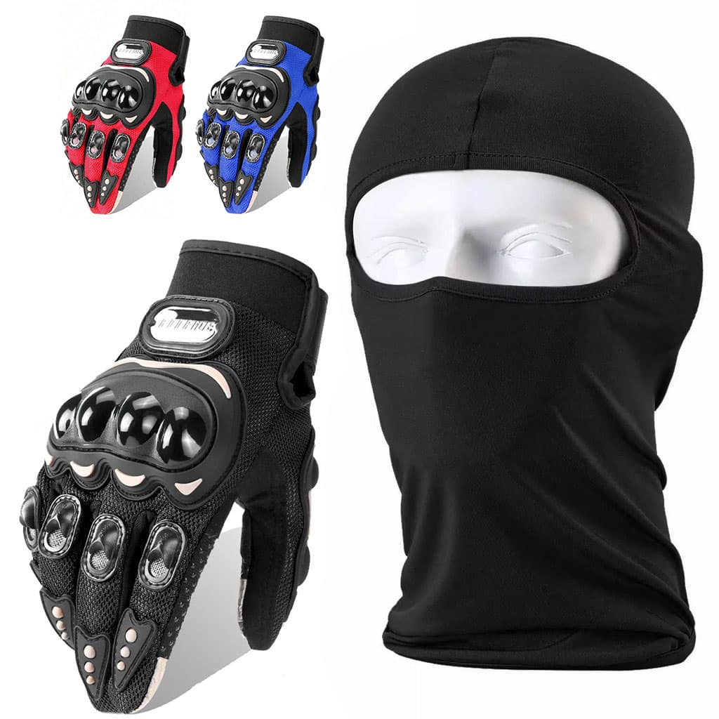 Pack Moto Hiver Cagoule intégrale thermique + Gants Pro Biker respirants avec protections antidérapantes - PACKS SPECIAL OFFERS - صورة 1