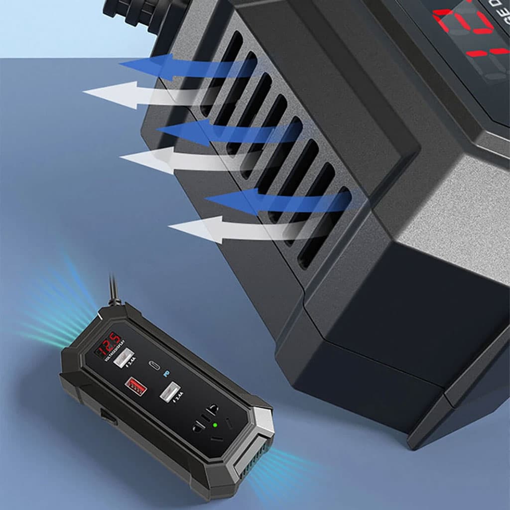 Inverter de voiture 12V 24V à 220V multiports super fast charge – محول التيار الكهربائي في السيارة - Accessoires Auto/Moto - صورة 6