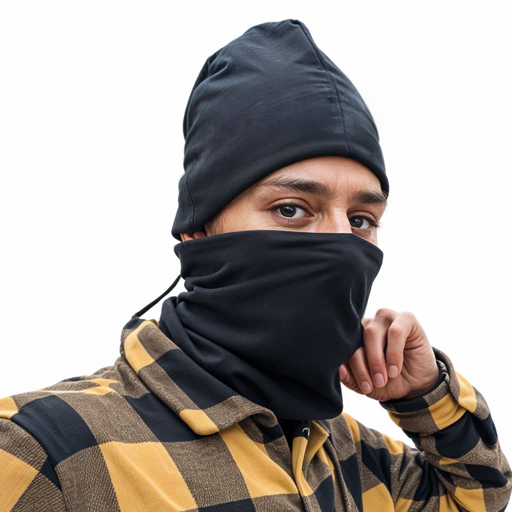 Cagoule Full-Face pour une protection complète du visage noir V2 – قناع وجه كامل - Produits de saison - صورة 3