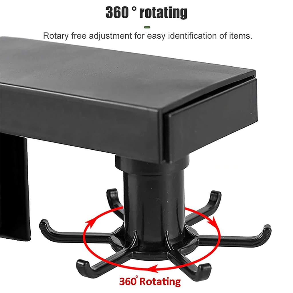 Pack 2 Support de rangement rotatif 360 a 6 crochets pour cuisine - Cuisine - صورة 4