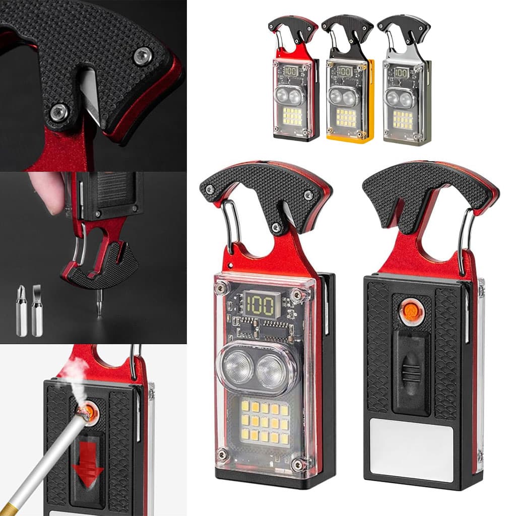 Lampe de poche COB 1000 lumens multifonction avec 6 modes d’éclairage – مصباح متعدد الوظائف - Camping et Randonnée - صورة 1