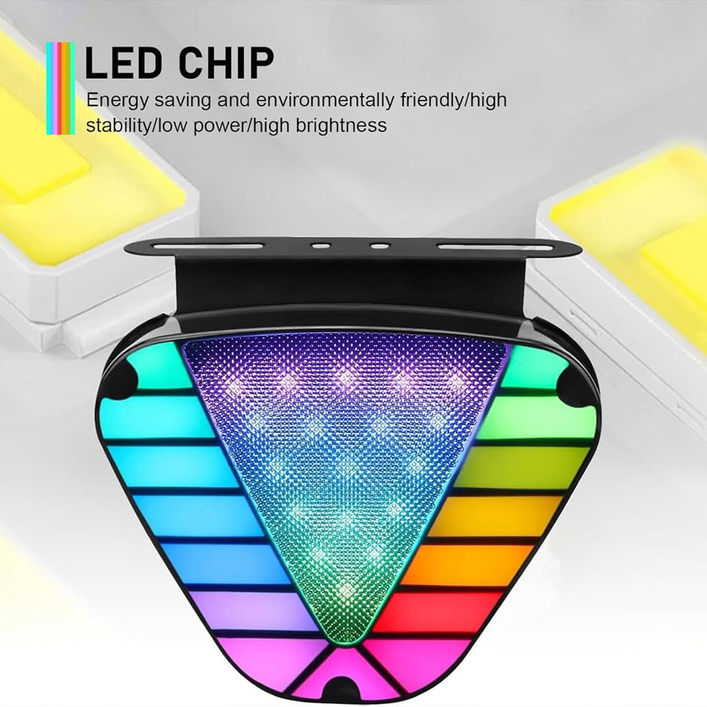 Feu arrière clignotant triangulaire à LED multicolore 2PCS – مصباح إشارة متعدد الألوان - Accessoires Auto/Moto - صورة 5