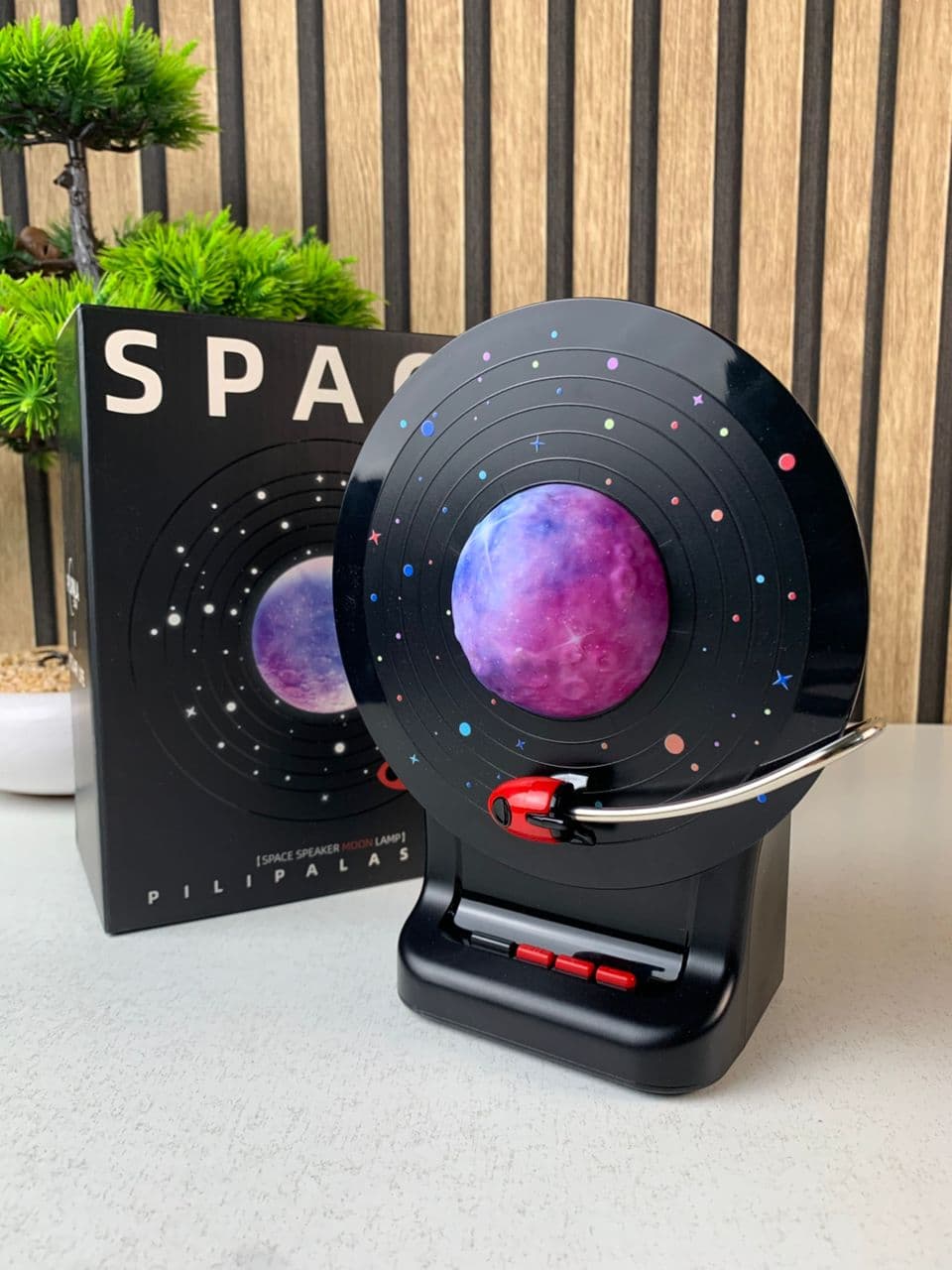 Haut Parleur Bluetooth avec lampe lunaire LED 3D à 7 couleurs réglables – مكبر صوت بلوتوث - Électronique - صورة حقيقية 8