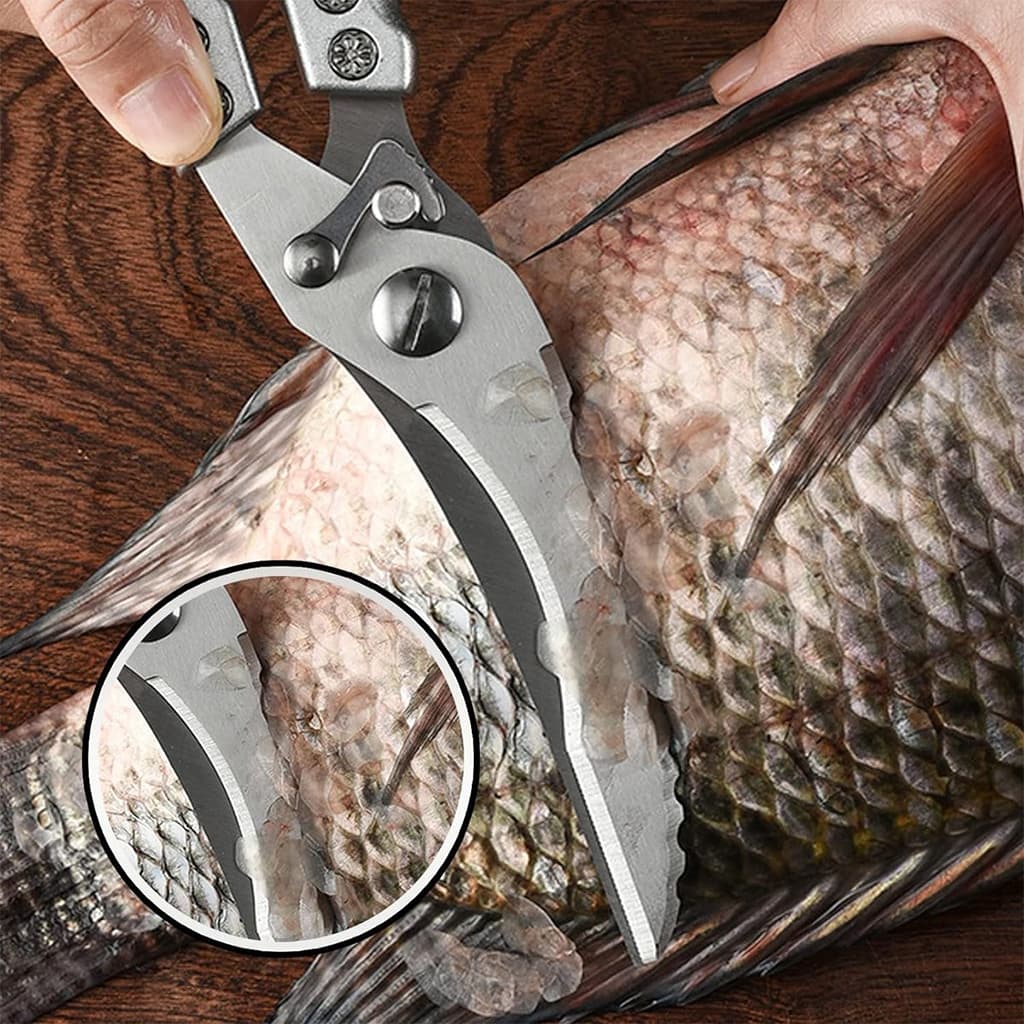 Ciseaux de cuisine en acier inoxydable avec manche en aluminium – مقص تقطيع اللحوم - Cuisine - صورة 7