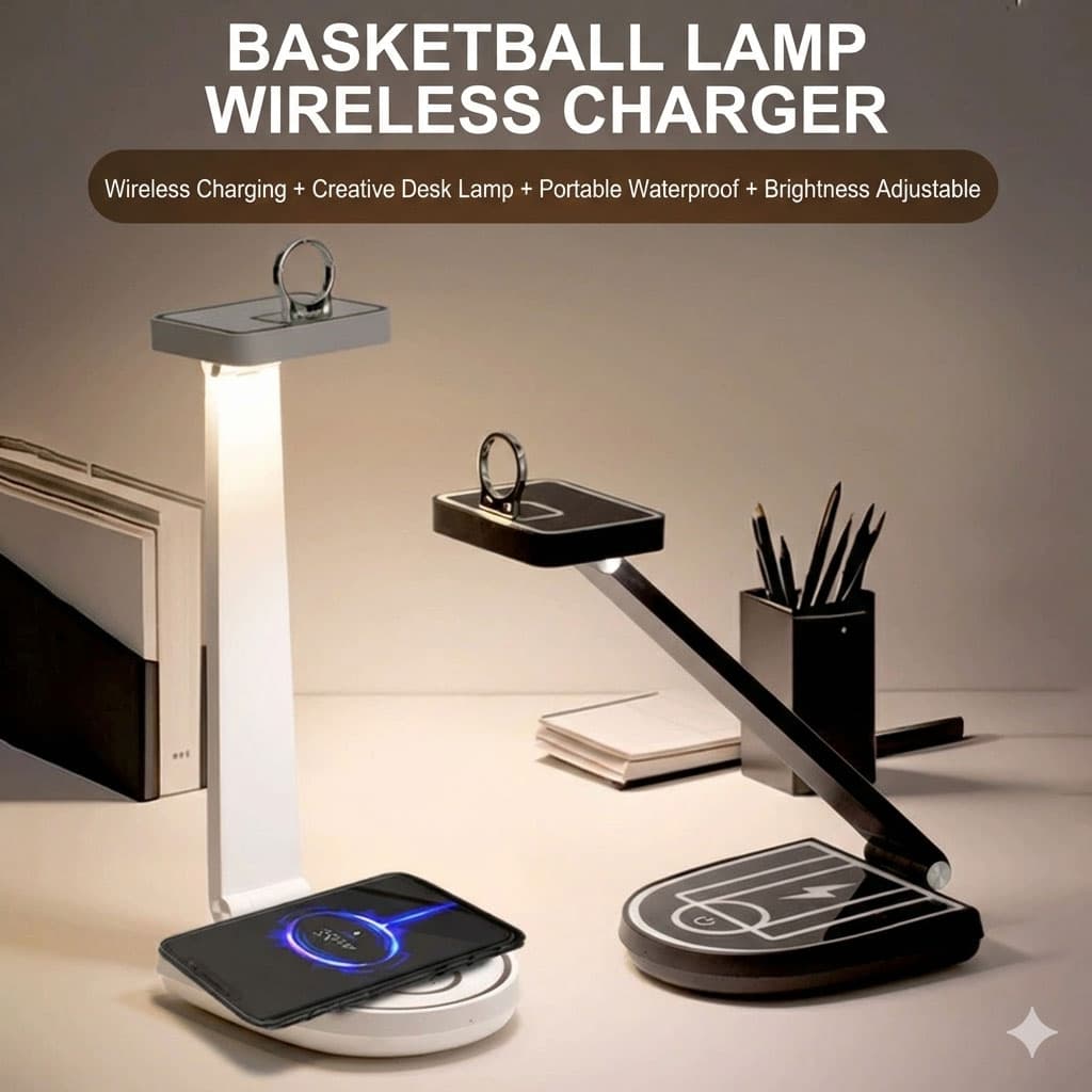 Lampe de bureau et chargeur de téléphone portable sans fil 15 W – مصباح مكتب وشاحن لاسلكي - Électronique - صورة 4
