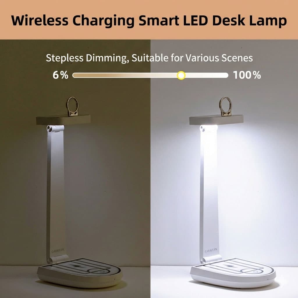 Lampe de bureau et chargeur de téléphone portable sans fil 15 W – مصباح مكتب وشاحن لاسلكي - Électronique - صورة 5