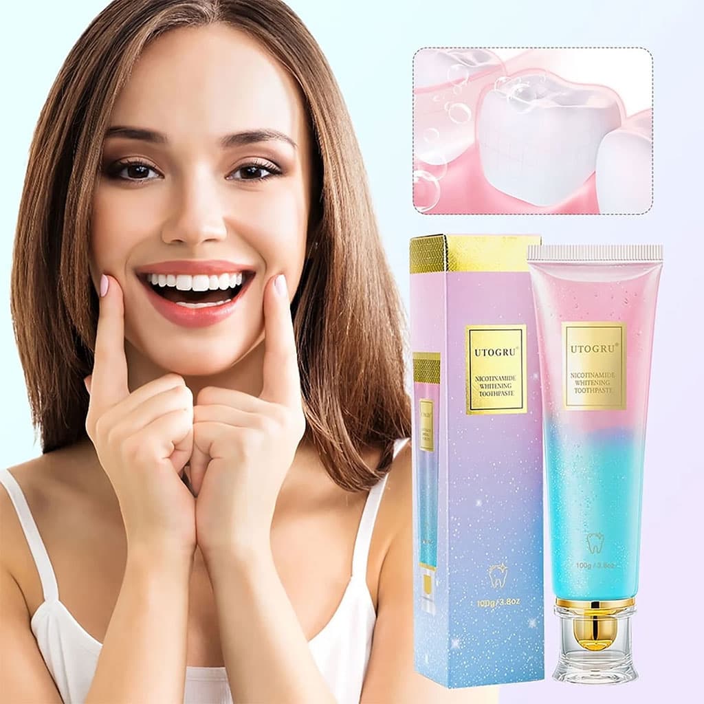 Dentifrice blanchissant à la niacinamide UTOGRU Triple action blanchissante – معجون تبييض الأسنان - Soins et Beauté - صورة 1