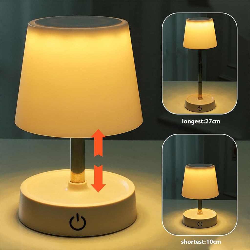 Lampe de chevet télescopique LED rechargeables lumière chaude – مصباح تيليسكوبي بإضاءة دافئة - Décoration - صورة 7