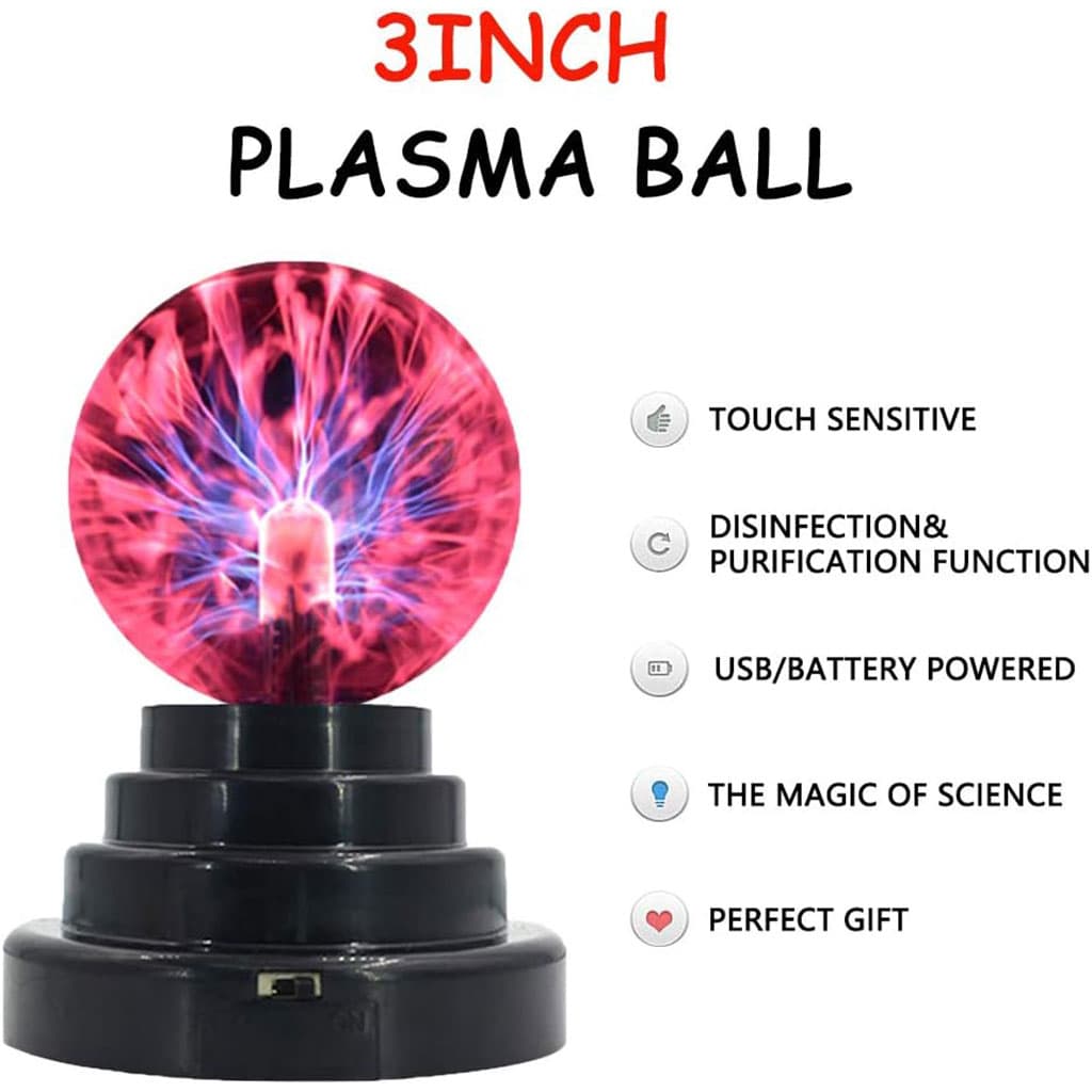 Lampe boule plasma sphérique ionique tactile – مصباح بلازما - Électronique - صورة 4