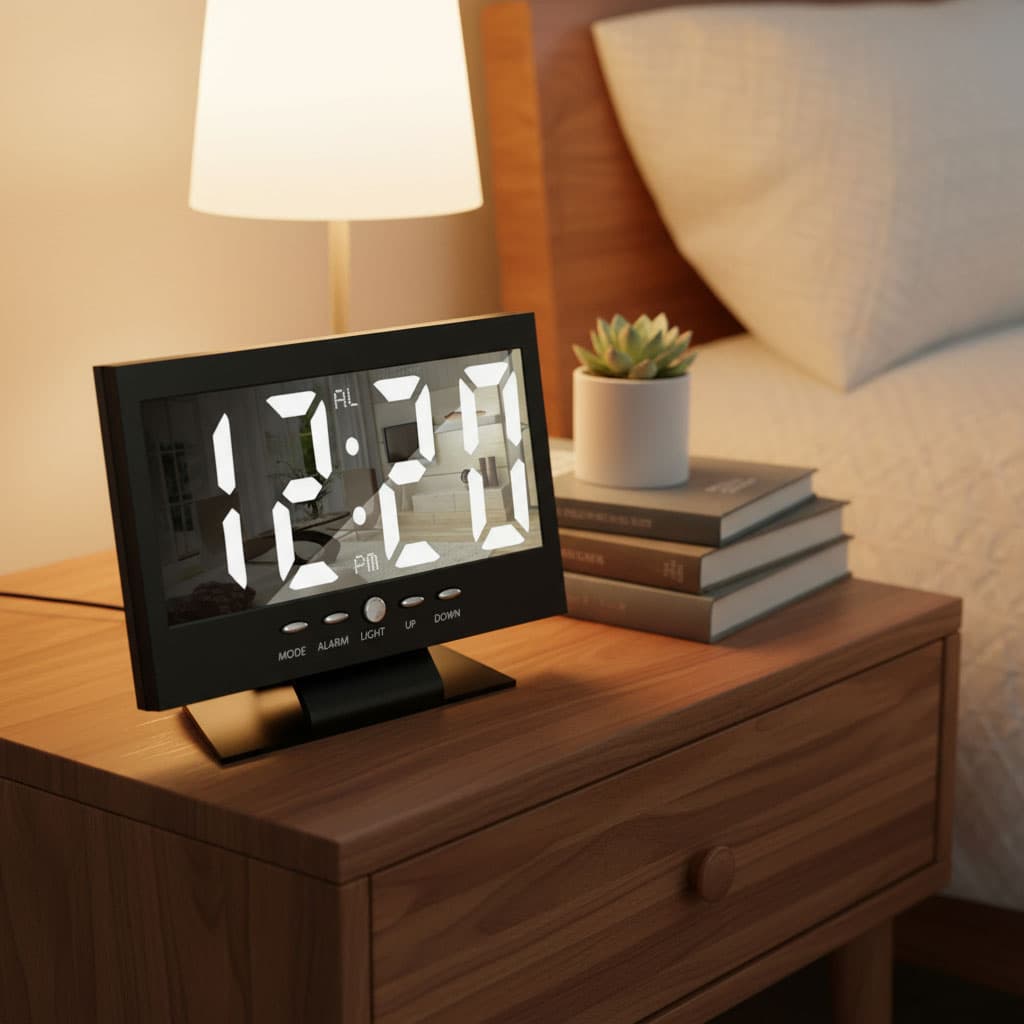 Réveil Numérique Miroir LED Moderne DS-8082L – ساعة منبه رقمي - Électronique - صورة 2