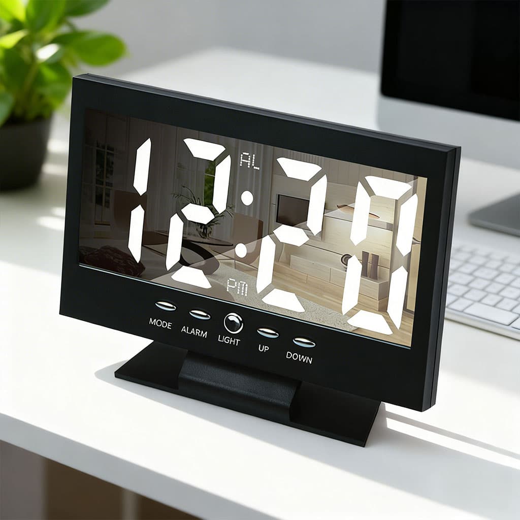 Réveil Numérique Miroir LED Moderne DS-8082L – ساعة منبه رقمي - Électronique - صورة 3