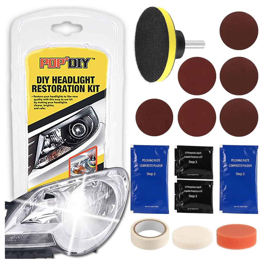 Kit Rénovation Phare Voiture pour Les Rayures De Jaunissement - طقم تنظيف أضواء السيارة - Accessoires Auto/Moto - صورة 1