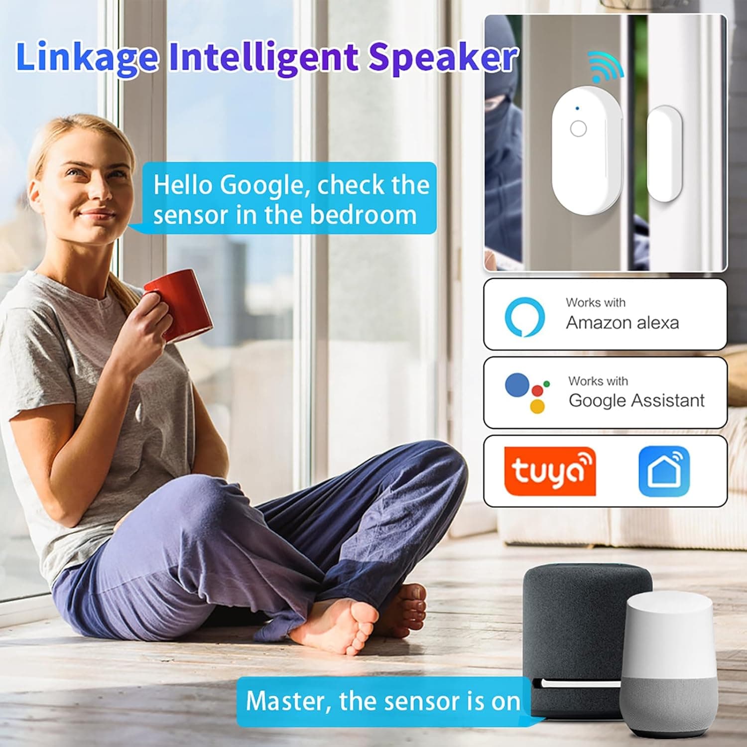 Détecteur de porte et fenêtre WiFi avec alarme capteur magnétique - مستشعر الأبواب والنوافذ الذكي - Électronique - صورة 8