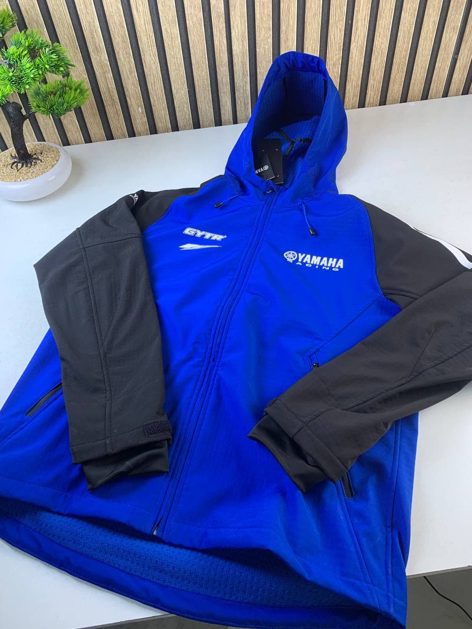 Veste Yamaha Racing Softshell Edition Black à Capuche Unisexe - سترة ياماها جودة عالية - Accessoires Auto/Moto - صورة حقيقية 6