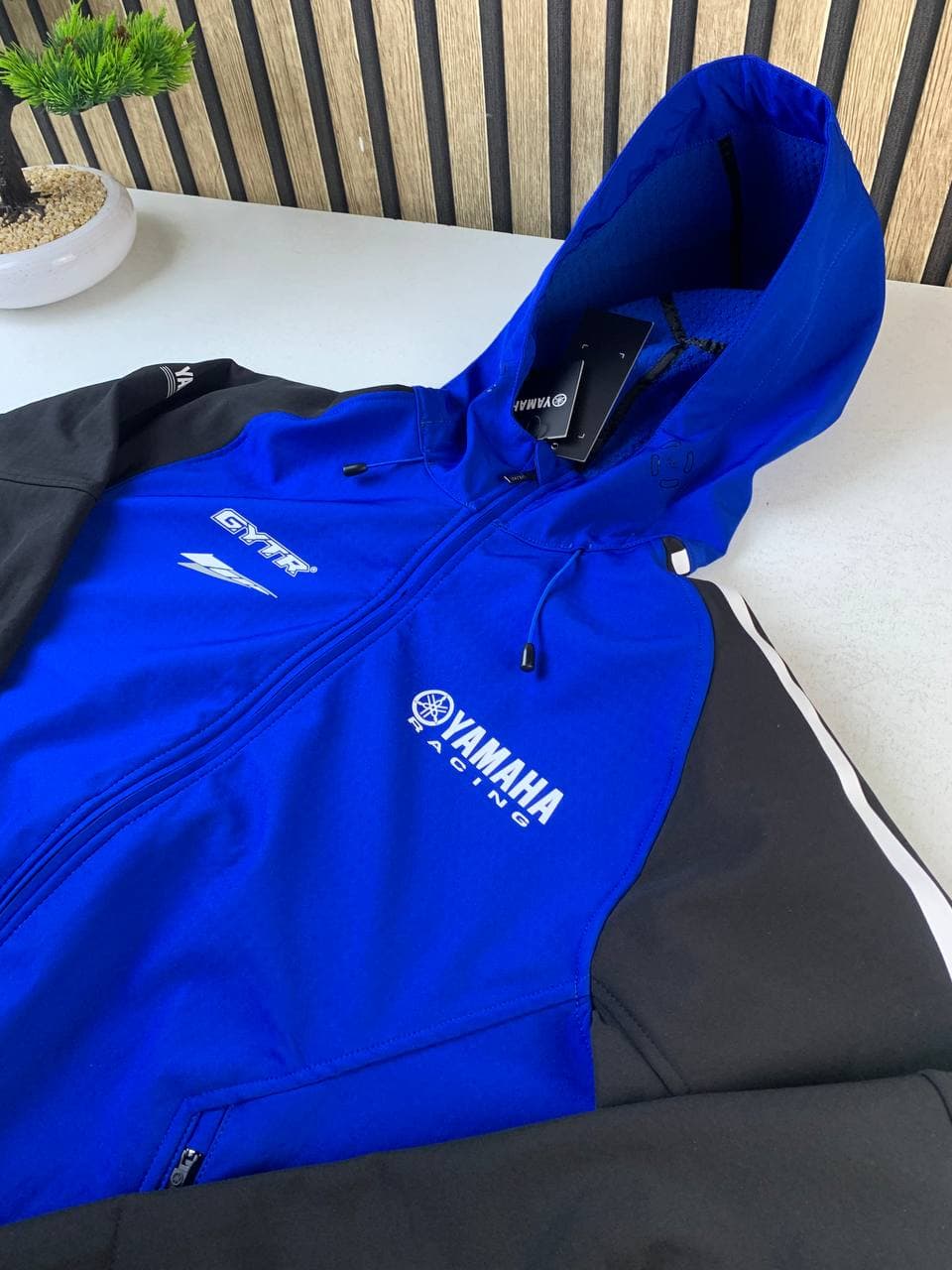 Veste Yamaha Racing Softshell Edition Black à Capuche Unisexe - سترة ياماها جودة عالية - Accessoires Auto/Moto - صورة حقيقية 9