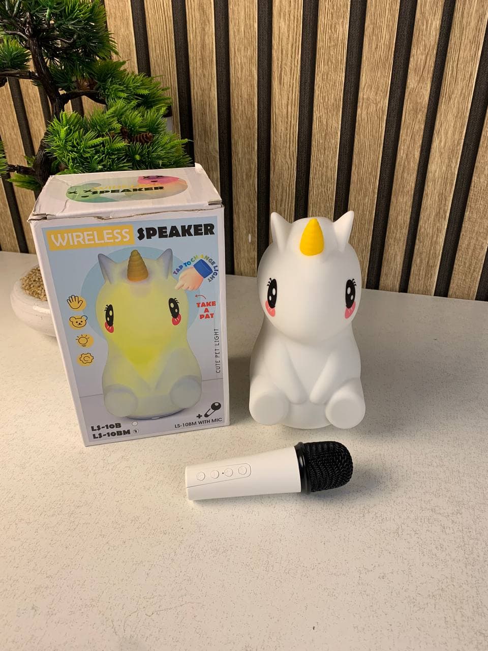 Haut-parleur sans fil de dessin animé licorne avec microphone karaoké LS-10BM - مكبر صوت مع ميكروفون لاسلكي مدمج - Jouet & Gaming - صورة حقيقية 9