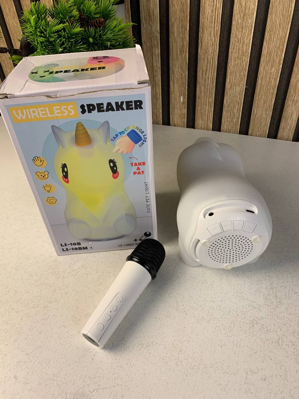 Haut-parleur sans fil de dessin animé licorne avec microphone karaoké LS-10BM - مكبر صوت مع ميكروفون لاسلكي مدمج - Jouet & Gaming - صورة حقيقية 12