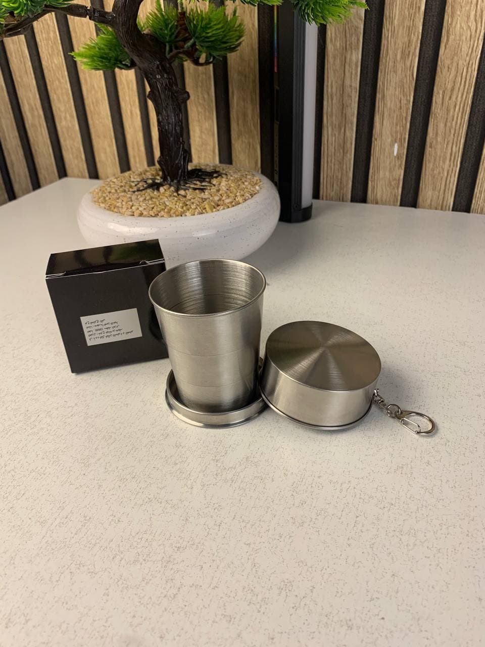 Mug de camping pratique idéal pour les boissons avec crochet de suspension - كوب مشروبات قابل للطي - Camping et Randonnée - صورة حقيقية 14