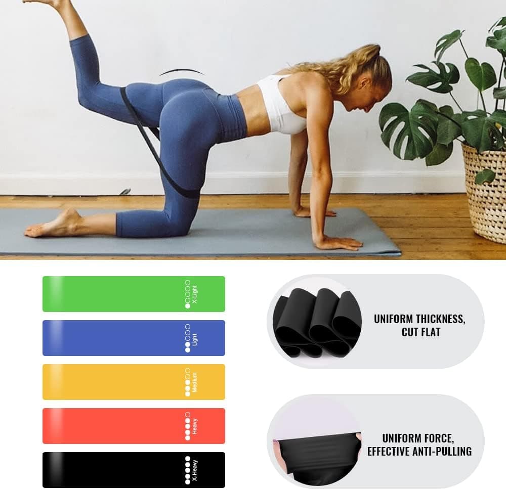 Ensemble de bandes de résistance Elastiques 5Pcs pour exercices de sport - طقم أحزمة المقاومة للرياضيين - Sport - صورة 3
