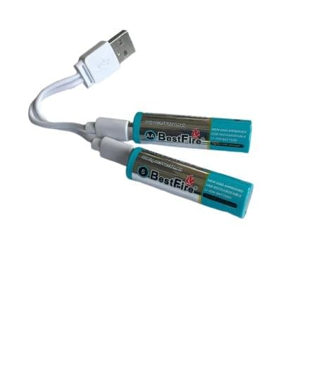BestFire AA USB Type-C 2150mAh Rechargeable Li-ion Battery - 3200mWh(1.5V) - بطارية ليثيوم قابلة لإعادة الشحن - Électronique - صورة 5