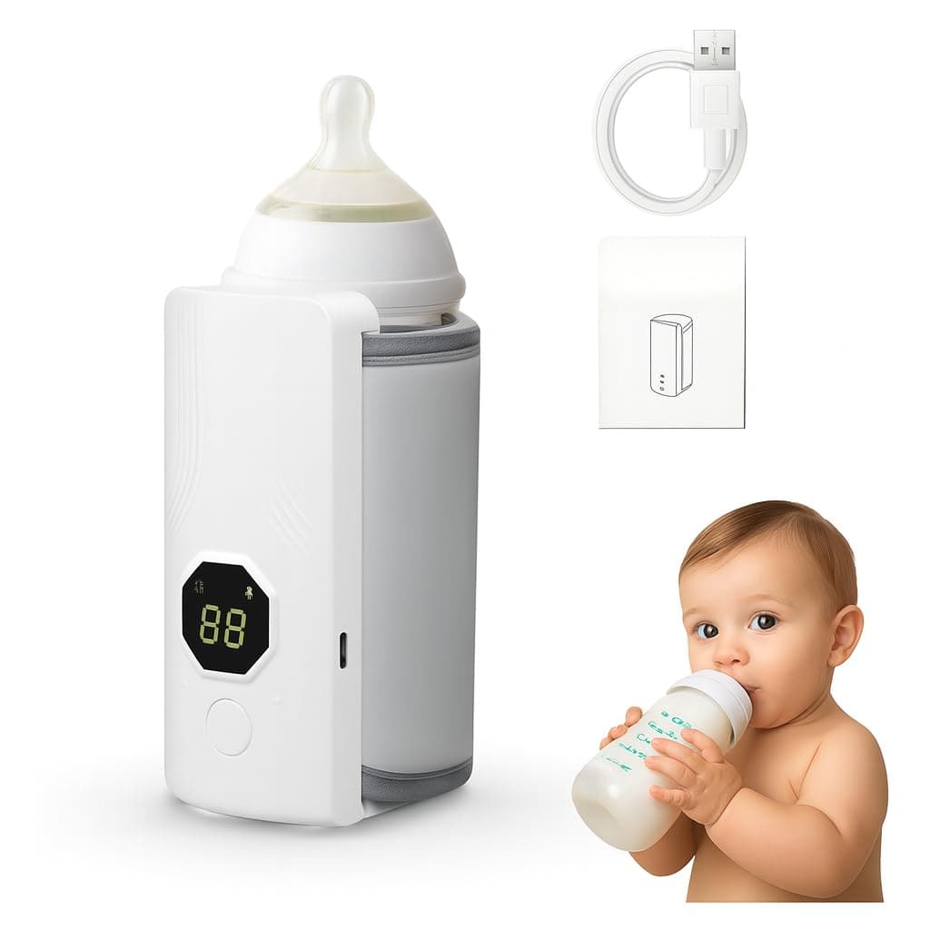 Chauffe-biberon portable rechargeable avec écran LCD et Température réglable - سخان قارورة الحليب - Maternité - صورة 3