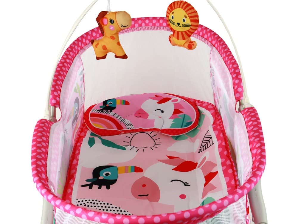 Bassinet Berceau, Lit à bascule avec tapis 2en1, sons et vibrations pour Bébé - سرير أطفال هزاز مع حصيرة - Maternité - صورة 3