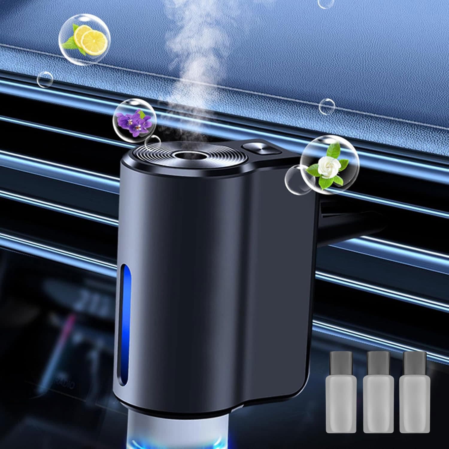 Diffuseur d'huile intelligent à clip sortie de climatisation avec 3 recharge - طقم معطر سيارة - Accessoires Auto/Moto - صورة 1